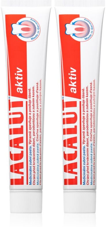 Lacalut Aktiv dentifrice contre la parodontite 2x75 ml