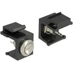 DELOCK Keystone Drucktaster schwarz