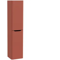 VitrA New Integra Round Hochschrank, 40x37x180 cm, Terracotta Matt, wandhängend mit Softclose-Türen und integrierter Griffmulde