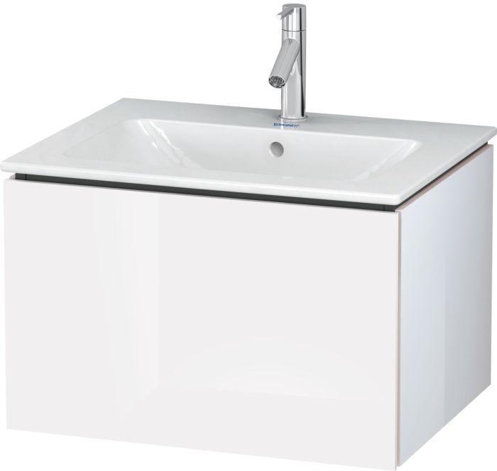Duravit L-Cube Waschtischunterbau LC614008585 Weiß Hochglanz, 62x40x48,1cm, 1 Auszug