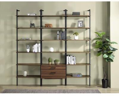 Coaster Owens 3-piece 96-inch Wall Mounted Bookshelf Set Walnut