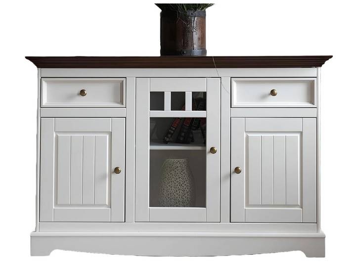 Xlmoebel Sideboard Klassische Holzkommode mit Anrichte und Vitrine für elegantes Wohnen (Anrichte, 1 St., Anrichte), Hergestellt in Europa