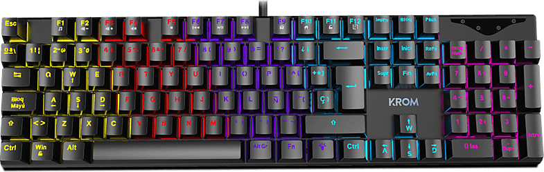 Teclado gaming - Krom Kasic, USB, Mecánico, Teclas iluminadas, Negro