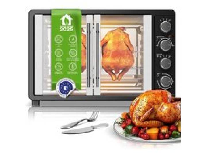 TurboTronic Mini four 45 l 2000 W noir chaleur tournante tournebroche minuteur cuisine compacte