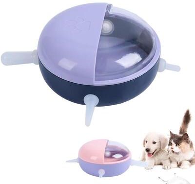 United Interactive Multi Mouth Self Feeding Pet Nursing Bowl Puppy Nipple Feeder Solution purple