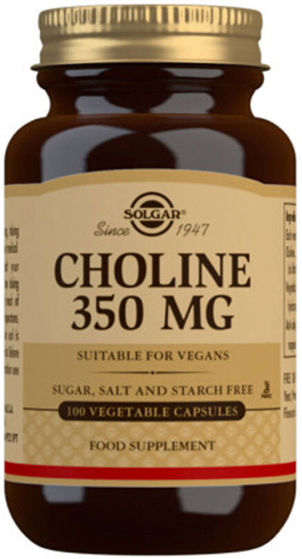 Solgar Choline 350 mg 100 Gélules Végétales
