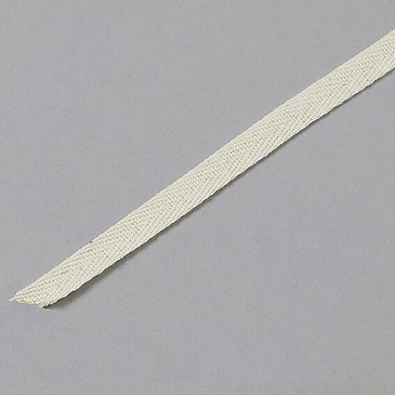 SPRINTIS Ruban sergé, coton 10 mm   blanc brut   50 m