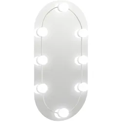 vidaXL Spiegel mit LED-Leuchten 60x30 cm Glas Oval