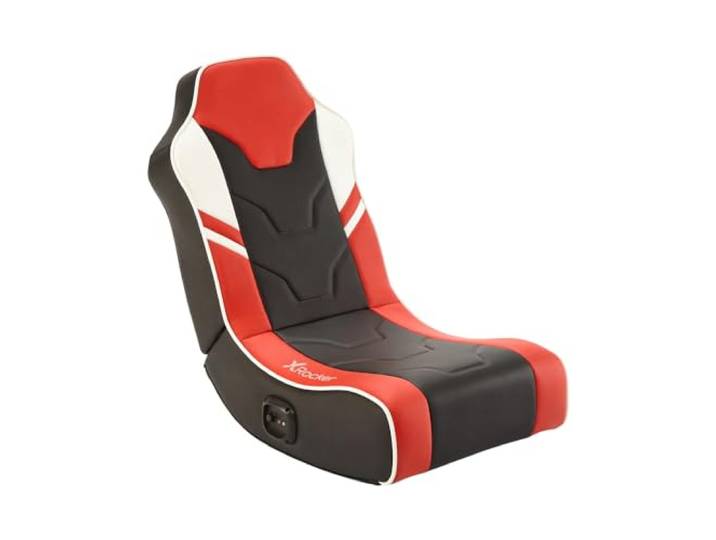 X Rocker Shadow 2.0 Floor Rocker Gaming Kinder Sessel mit 2.0 Audiosystem - Rot/Schwarz/Weiß