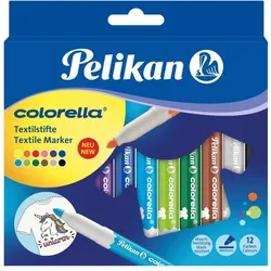 Pelikan Colorella Textile Permanent-Marker Mehrfarbig 12 Stück(e)