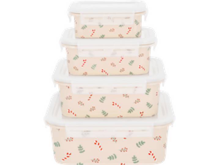 SILVERCREST® Set de boîtes de conservation, 4 pièces (Carrée)
