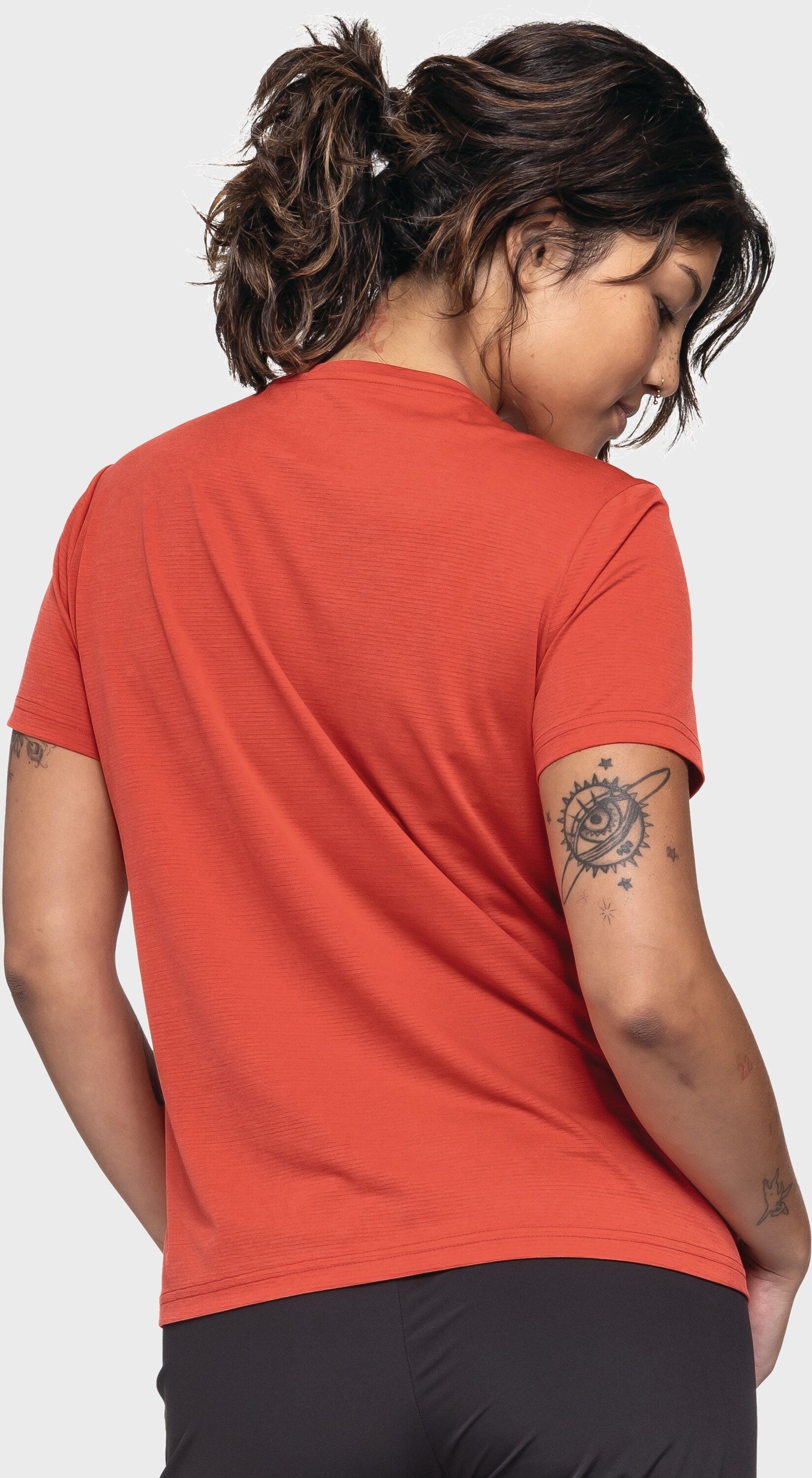 Funktionsshirt SCHÖFFEL "CIRC T Shirt Tauron L", Damen, Gr. 44, rot (2030, rot), Oberstoff: 100% Polyester, Rundhals, Shirts Funktionsshirt 2030, rot 44