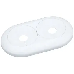 Heizkörper-Doppelrosette alpex 15 mm altweiß einstellbar 35 - 55 mm Rohrabstand (Mitte - Mitte)