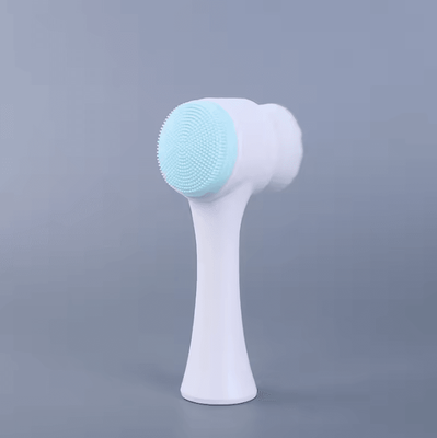 Inspire Curations Double Sided Silicone Face Cleansing Brush For Deep Pore Cleansing blue