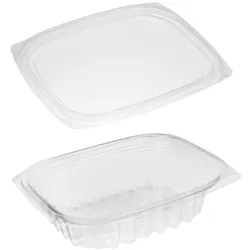 MONOUSO - Plastickschale Kompostierbar PLA mit Deckel 235ml (100 Stück)