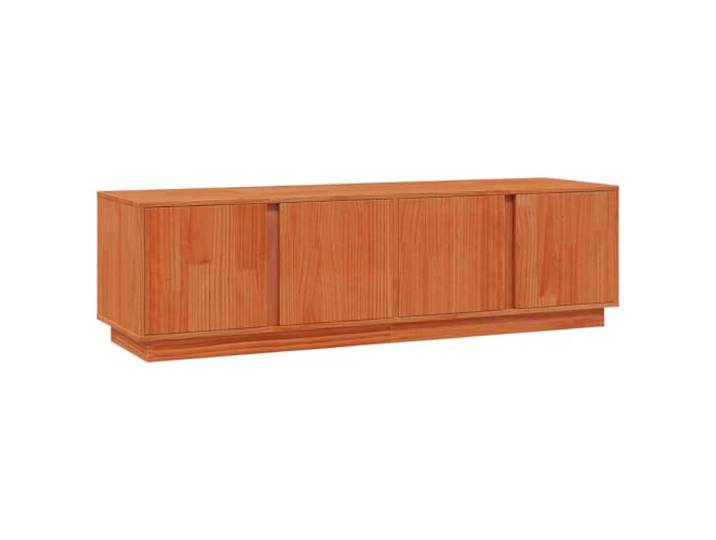 TV-Schrank Wachsbraun 140 x 40 x 40 cm Massives Kiefernholz Modernes Design, Lowboard, Massivholztüren, einfache Pflege, vielseitig, Wohnzimmer und Schlafzimmer