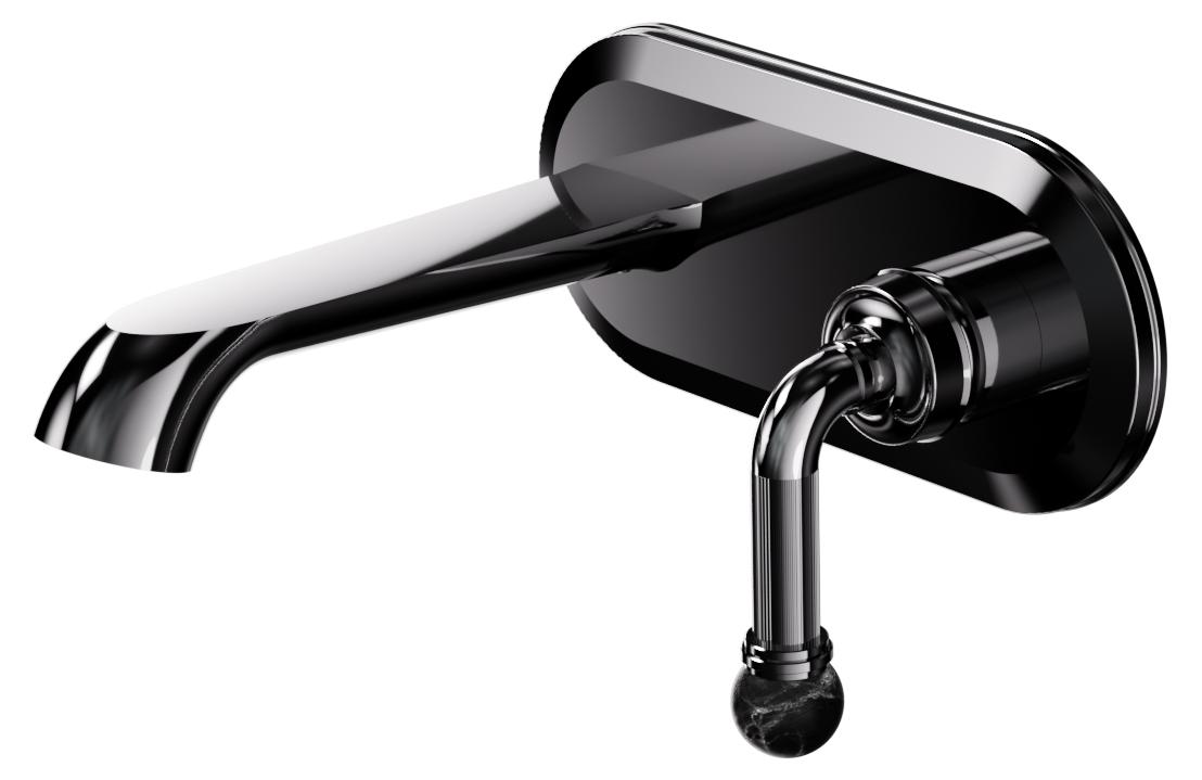 Steinberg Serie 355 Metamorphosis Waschtisch-Wand-Einhebelmischer Fertigmontageset, Ausladung 185mm, 35518543