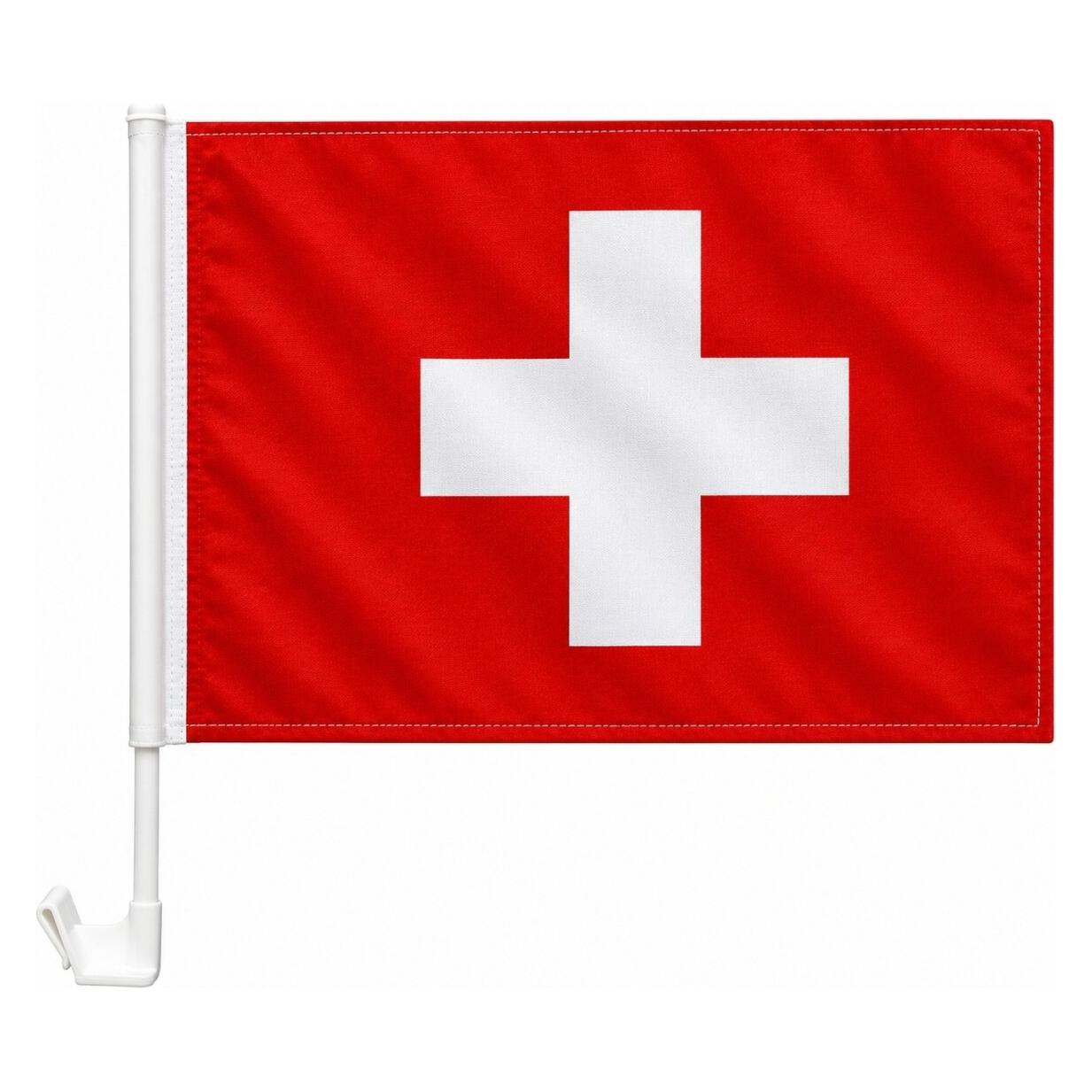 trends4cents Autoflagge Schweiz 30 x 40 cm Auto Flagge Fahne Autofahne Fensterflagge Fanfahne (30 x 40 cm) (32205164)