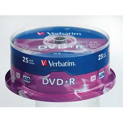 Verbatim DVD+R 4,7GB 16x 25er Spindel