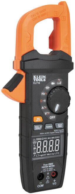 Klein Tools Multimètre pinces ampèremétriques TRMS automatique 600 A AC/DC (CL710)