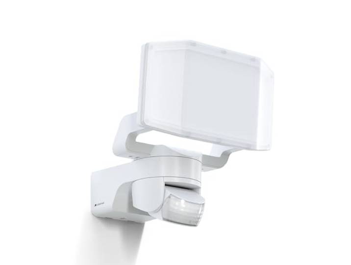Steinel LED Strahler XLED Protect S Weiß, 180°/10 m Bewegungsmelder, Panorama Flutlicht, LED Panel voll schwenkbar, 14.3 W, IP54