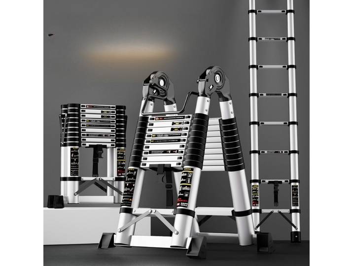 Escabeau télescopique pliant en aluminium, extensible, articulé, 16 marches, Portable, léger, pour usage domestique, verrouillage de sécurité