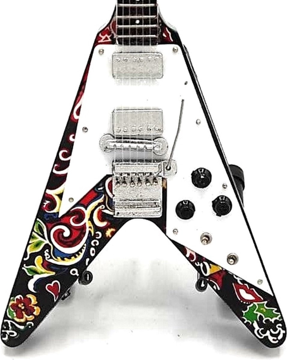 Miniature Jimi Hendrix vorm gitaar decoratie 25 cm