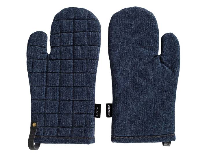 ZICZAC Ofenhandschuh Denim blau Stoff B 32 cm - Ofenhandschuh