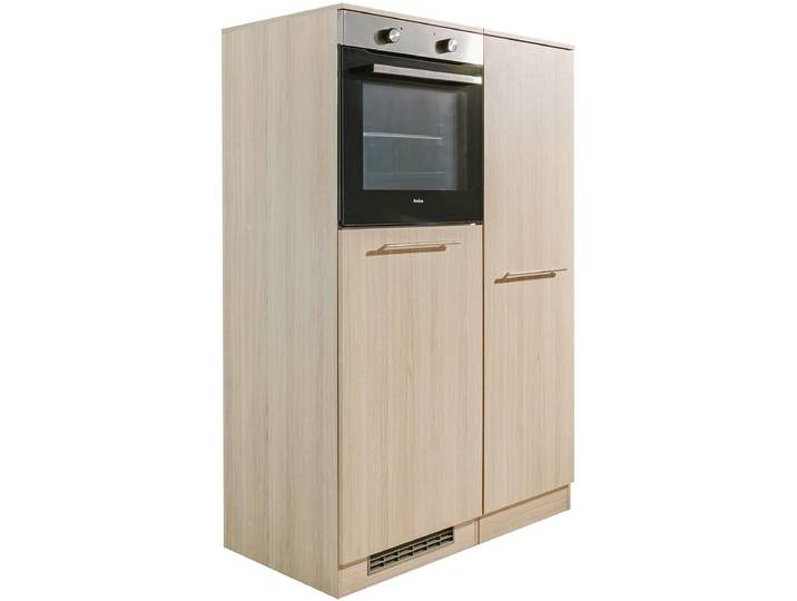 Küche WIHO KÜCHEN Filo , beige (küche: natur, korpus: vicenza eiche hell), B:110cm T:60cm, Komplettküchen-Sets, Küche, Back-/Kühlmodul, wahlweise mit E-Geräten, Breite 110 cm