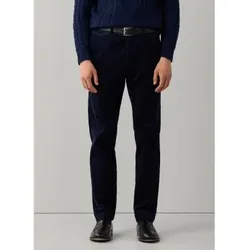 Hackett London für Herren. HM2100164 Chino-Hose Pigment Cord Marineblau (33/30), Lässig, Baumwolle