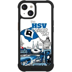 Nivocase Hülle für Apple iPhone 13 Stossfeste Handyhülle NIVOmax Case Schwarz Aufstieg Hamburger SV (Apple iPhone 13), Smartphone Hülle, Schwarz