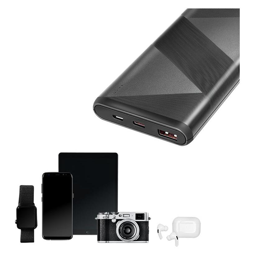 LogiLink Mobiler Zusatzakku, 10.000 mAh, 2x USB, schwarz tragbarer Zusatzakku für Smartphones & Tablet-PCs (10000 mAh, 18 W, 37 Wh) (PA0275)