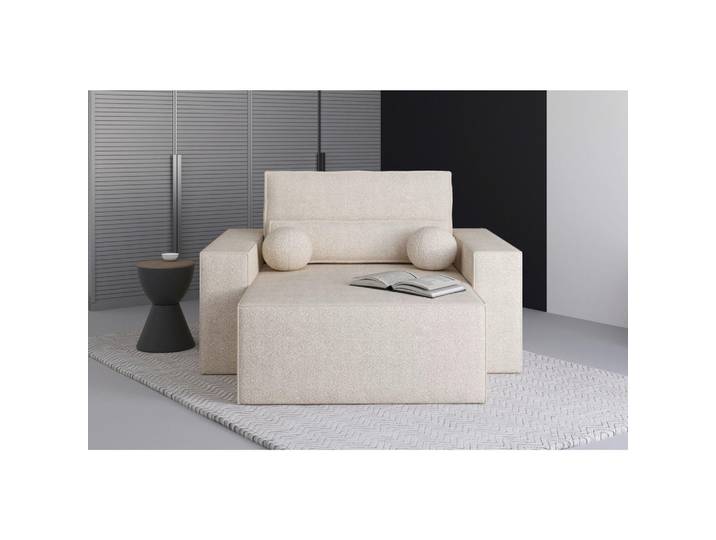 Mid.you Xxl-Sessel Brazil Mini Chaise, Sand, 146x85x162 cm, Wohnzimmer, Sessel, XXL-Sessel
