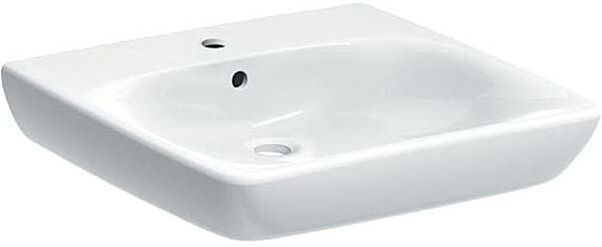 Geberit Renova Comfort Waschtisch 258555000 55x55cm, weiss, mit Überlauf, unterfahrbar
