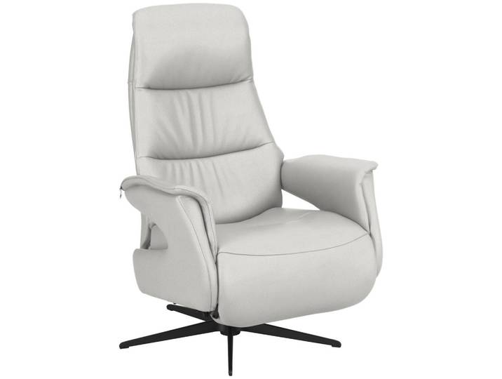 Welnova Relaxsessel, Weiss, Metall, Echtleder, Spaltleder, 74x105x83 cm, Lederauswahl, erweiterbar (Typenauswahl), Relaxfunktion, Wohnzimmer, Sessel, Relaxsessel