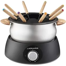 Lagrange Classic Fondue, Fondue Set, Schwarz, Silber