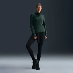 NIKE Therma-FIT Element Swift Rollkragen langarm Laufshirt Damen 338 - vintage green/reflective silv M