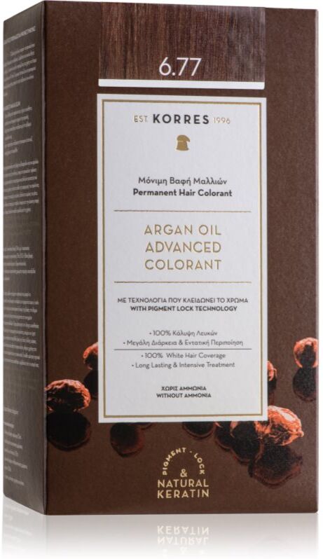 Korres Argan Oil Permanent-Haarfarbe mit Arganöl Farbton 6.77 Gianduja 50 ml