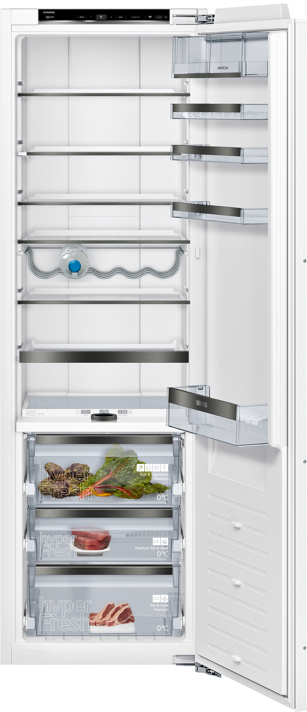 Siemens KI81FHDD0 Einbau-KÃ1/4hlgerät ohne Gefrierfach, 289 l Nutzinhalt KÃ1/4hlteil, 55,8 cm Breite, , 120 kWh/Jahr, 36 dB Geräuschemissionen