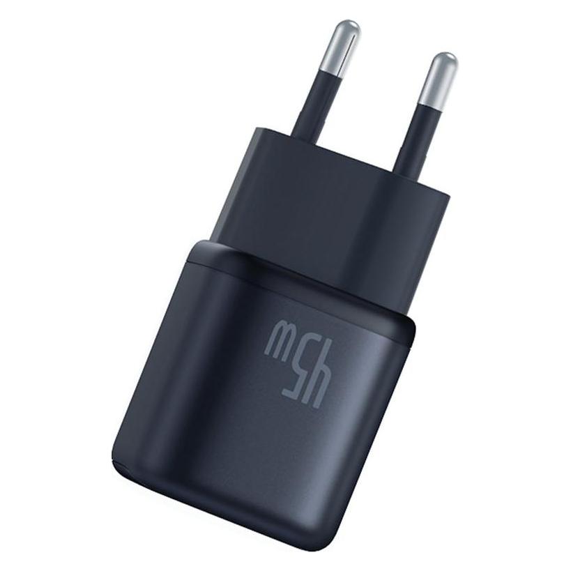 Baseus - Wall Charger PicoGo (P10176800123-00) - GaN, Fast Charging, 45W, USB-C - Cosmic Black (45 W, 1 Port) (P10176800123-00)