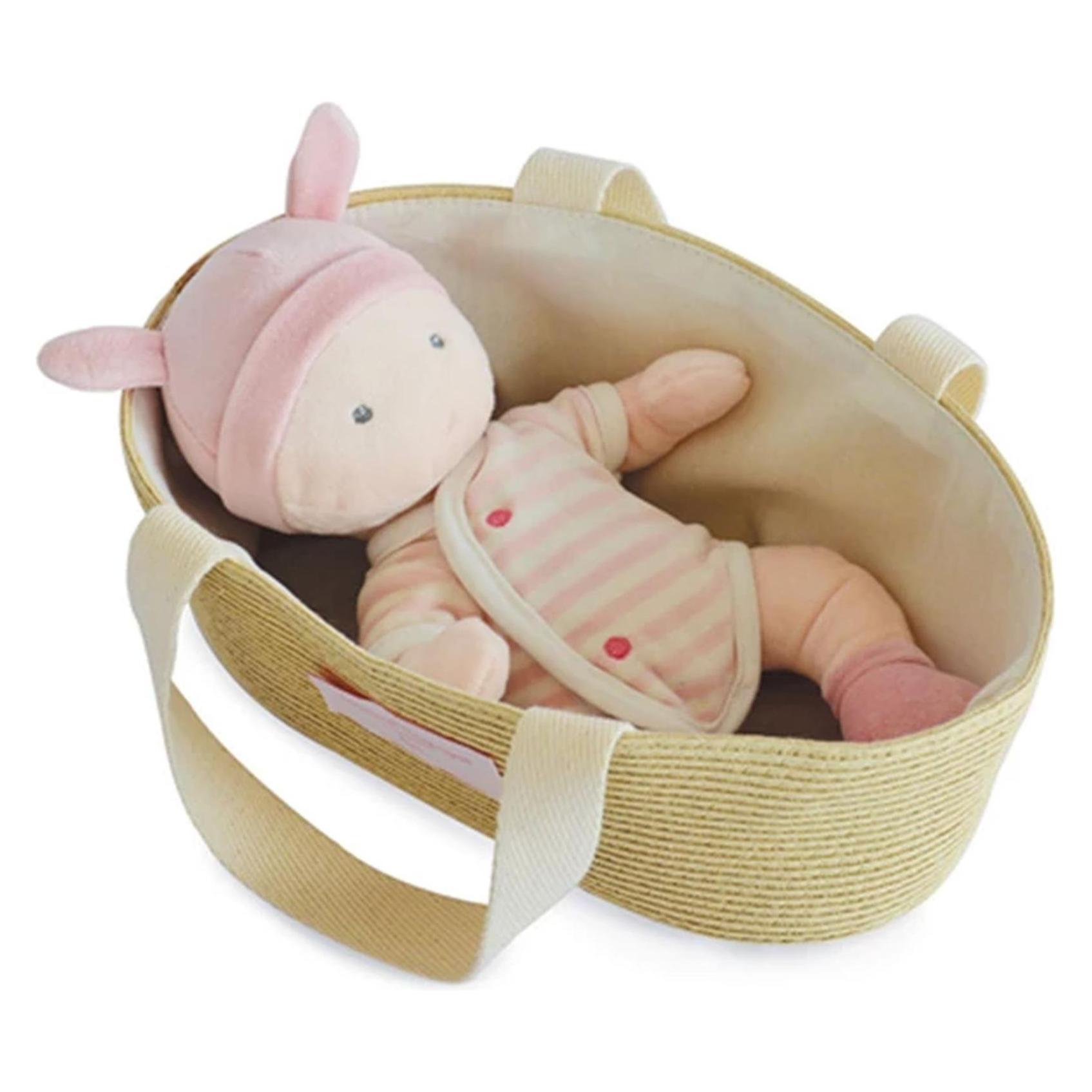 Doudou et Compagnie Baby & Tragetasche weiss,rose 28cm (MQ3) ** (DC3624)