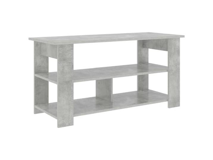 KUPTYERFG TV-Ständer Beton Grau 100x40x50 cm Lowboard Fernsehschrank Stabiler TV-Tisch aus Holzwerkstoff für Wohnzimmer und Flur, bietet übersichtliche Ablage für Deko und Mediengeräte.