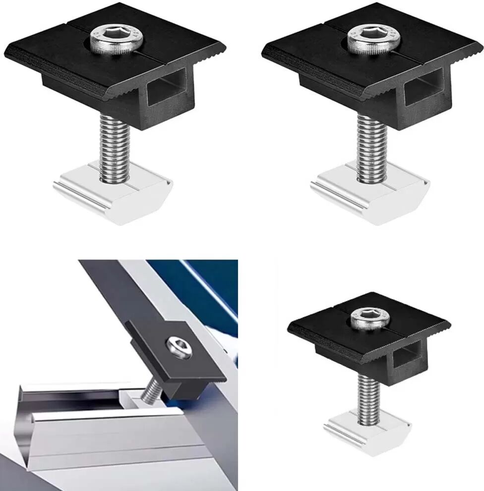 INF Bloc de Pression Intermédiaire 35mm pour Support Photovoltaïque (Lot de 10)