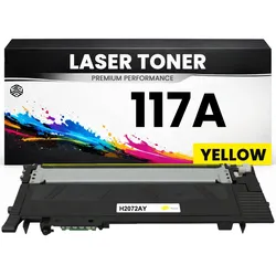 Toner 117A Y Gelb für HP kompatibel W2072A Premium Alternative Günstig für HP Color Laser 150A, 150nw, MFP178nw, MFP178nwg, MFP179fnw