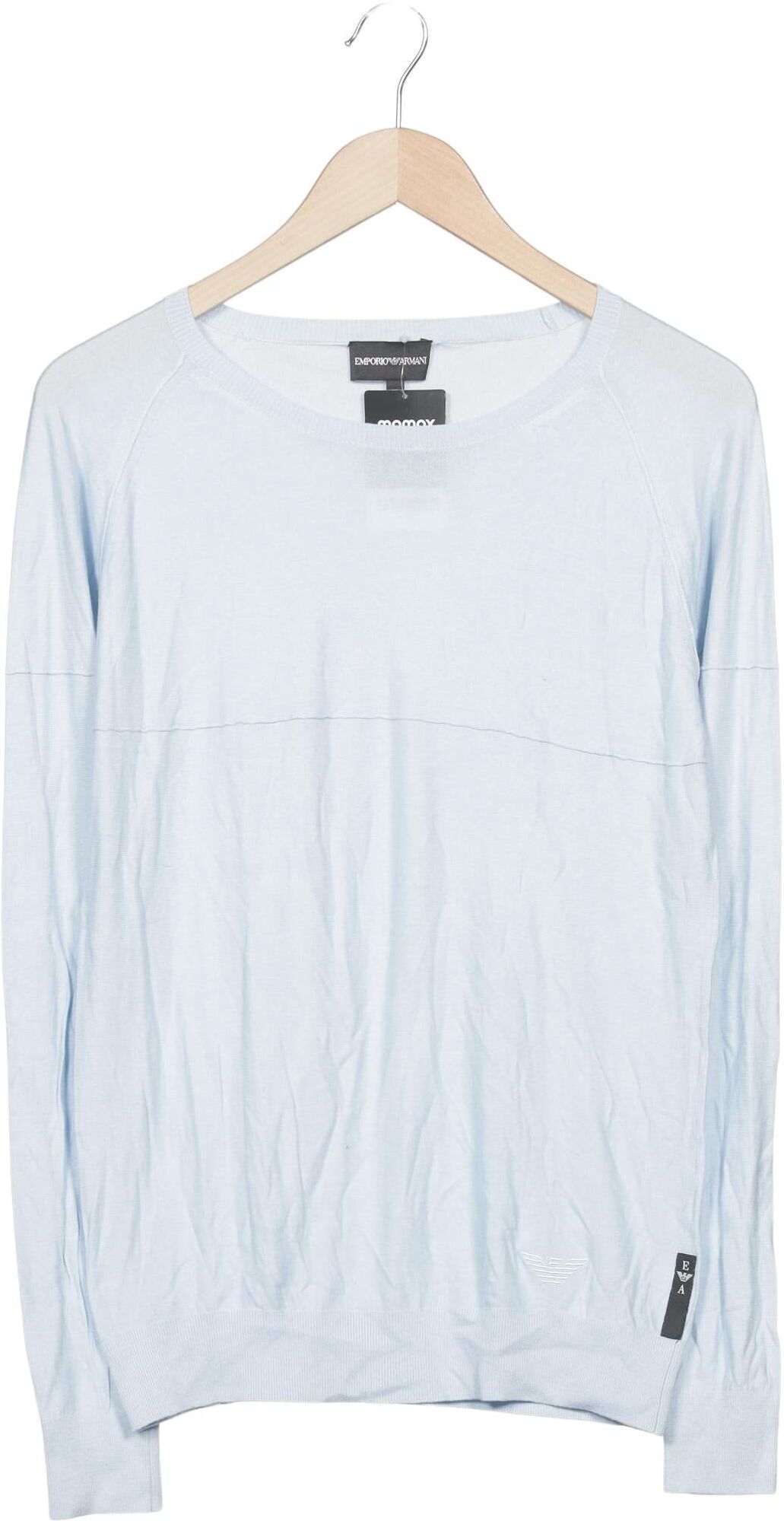Giorgio Armani Emporio Armani Herren Pullover, Hellblau, Gr. EU 48, Viskose / Baumwolle - Second Hand