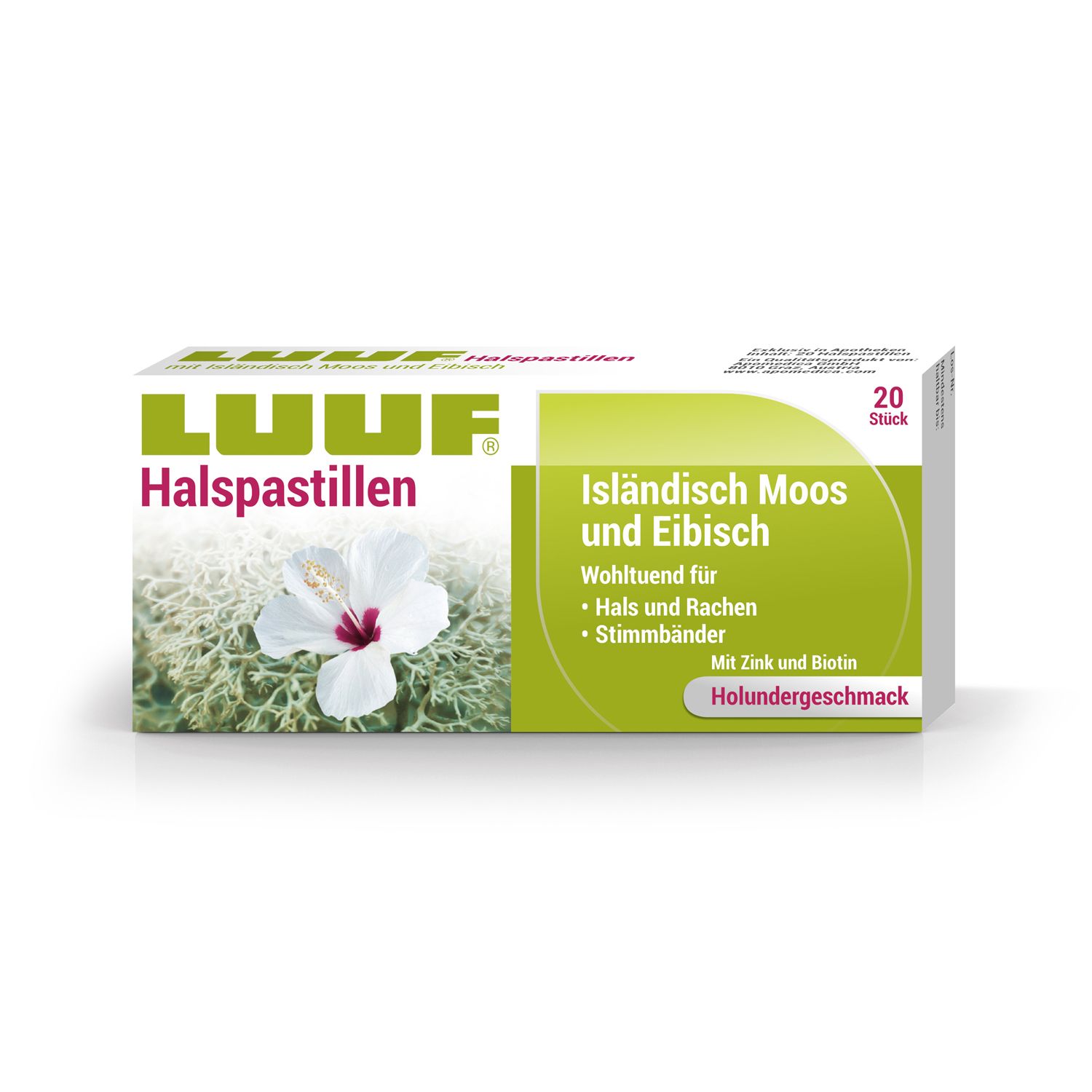 Luuf Halspas ISL Moos 20 St Lutschpastillen