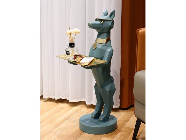 Grande Statue de chien, décoration de chambre, salon de luxe, meuble TV, canapé, plateau de rangement d'angle, Sculpture, accessoire pour la maison