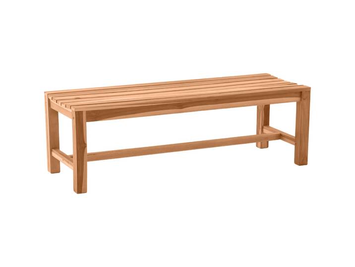 Gartenbank Veit Natur Teak B 150 T 42 H 45 cm
