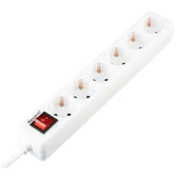 6-FACH DOSE W+S - Steckdosenleiste, 6-fach, 1,5 m, mit Schalter, weiß