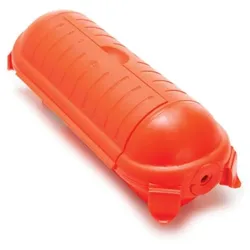 Perel Wetterschutzbox für CEE-Stecker, wasserdichte Steckdosen- und Kabelschutzbox IP44 aus Polypropylen, rot